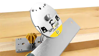 Impostazione 45° taglio obliquo con sega