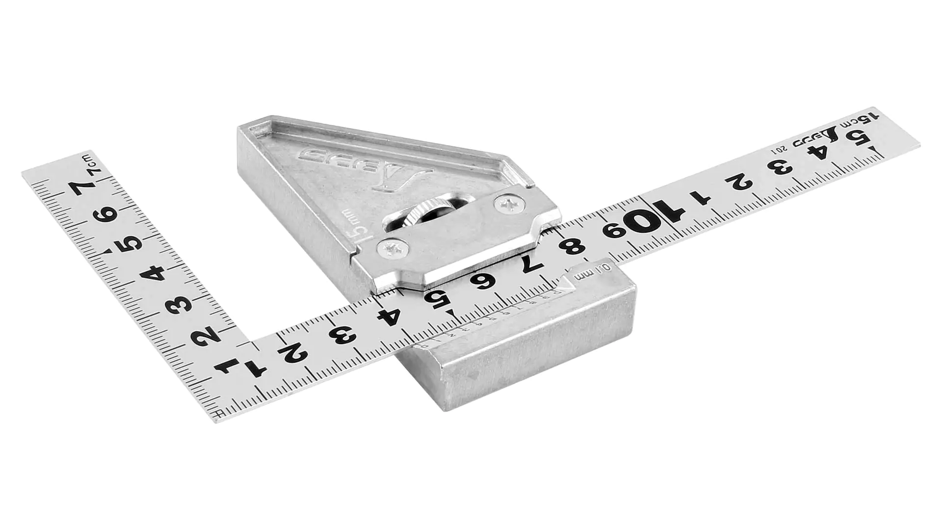 Squadra giapponese da carpentiere in miniatura 15 cm cross section 15 x 1 mm con fermo metallico SHINWA Squadra giapponese da carpentiere in miniatura 15 cm cross section 15 x 1 mm con fermo metallico SHINWA