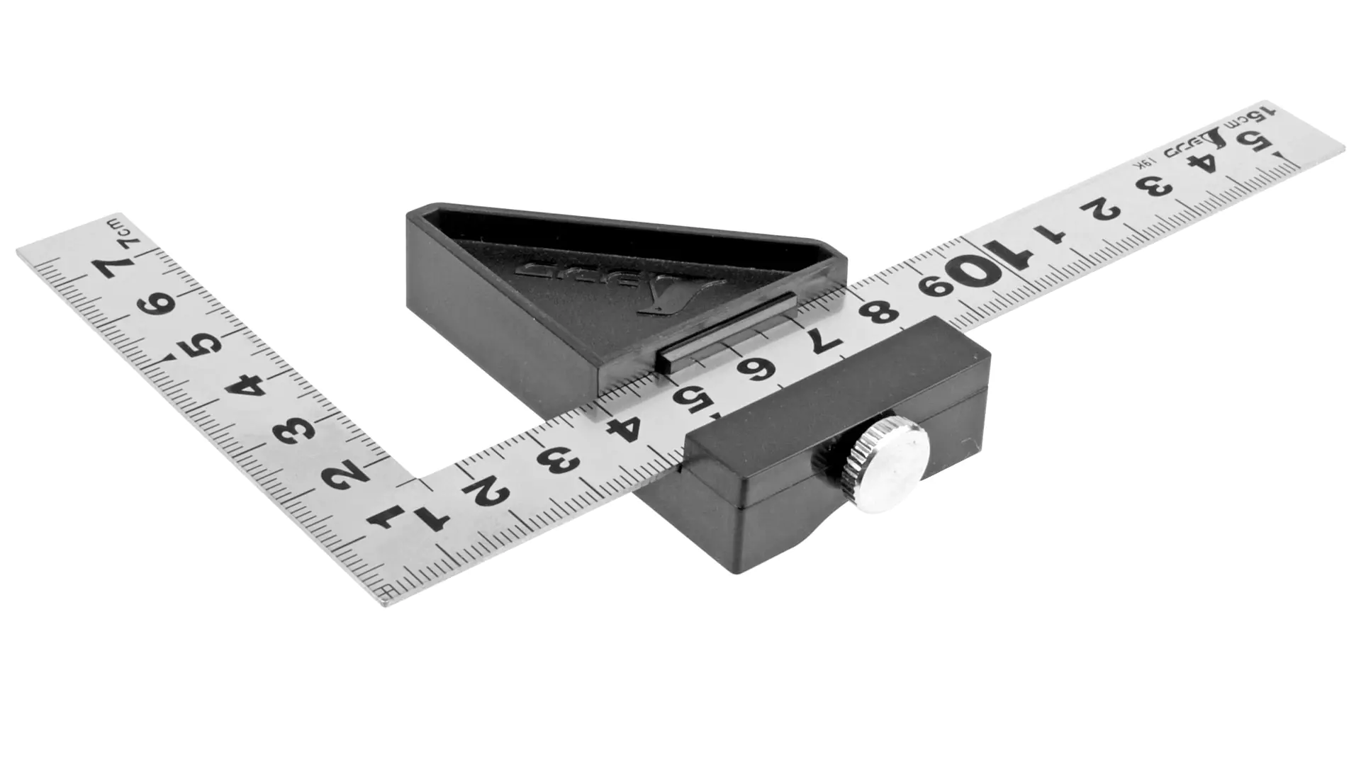 Squadra giapponese da carpentiere in miniatura 15 cm cross section 15 x 1 mm con stopper SHINWA