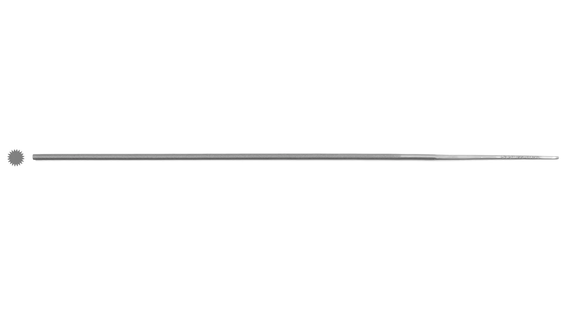 Lima ad ago rotonda cilindrica lunghezza totale 205 mm lunghezza taglio 150 mm D = 2,4 mm VALLORBE Lima ad ago rotonda cilindrica lunghezza totale 205 mm lunghezza taglio 150 mm D = 2,4 mm VALLORBE