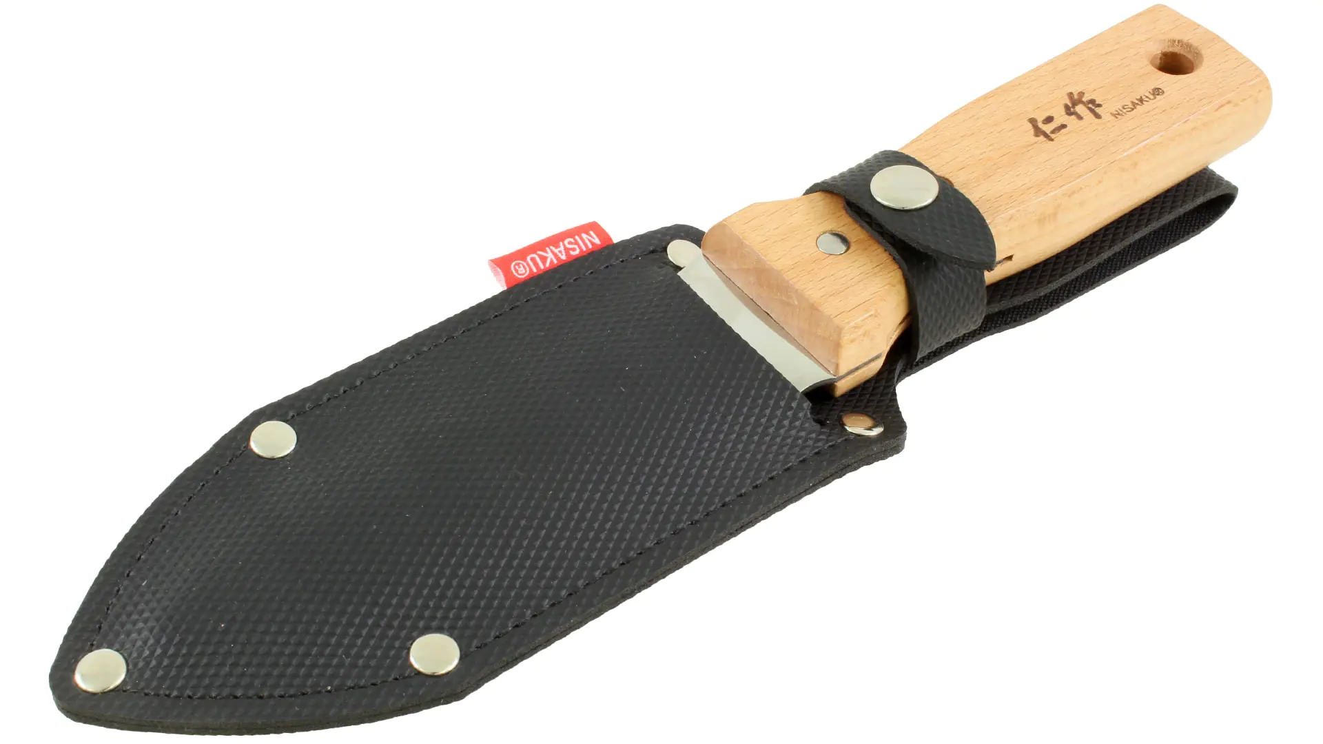 Coltello per scavo (Hori Hori) corto, in acciaio inox ed impugnatura in legno, NISAKU Coltello per scavo (Hori Hori) corto, in acciaio inox ed impugnatura in legno, NISAKU