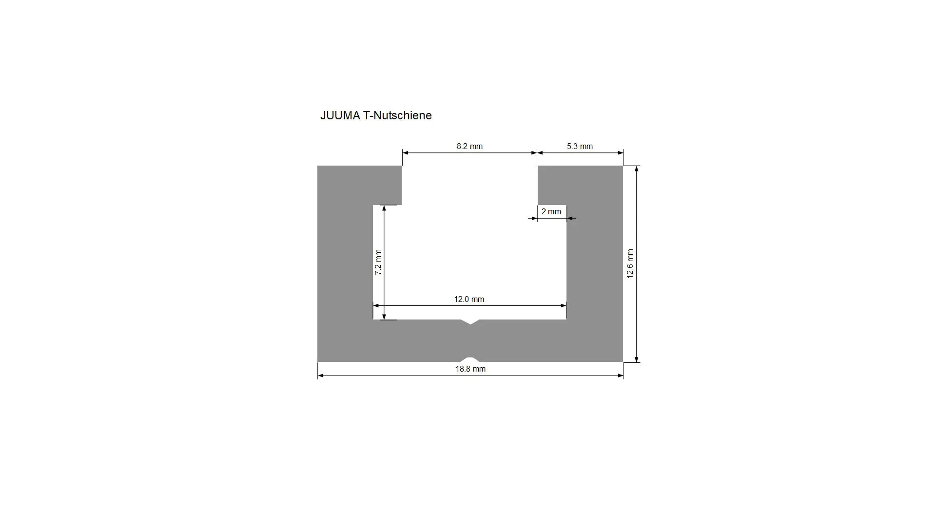 Guida a T lunghezza 610 mm JUUMA Guida a T lunghezza 610 mm JUUMA