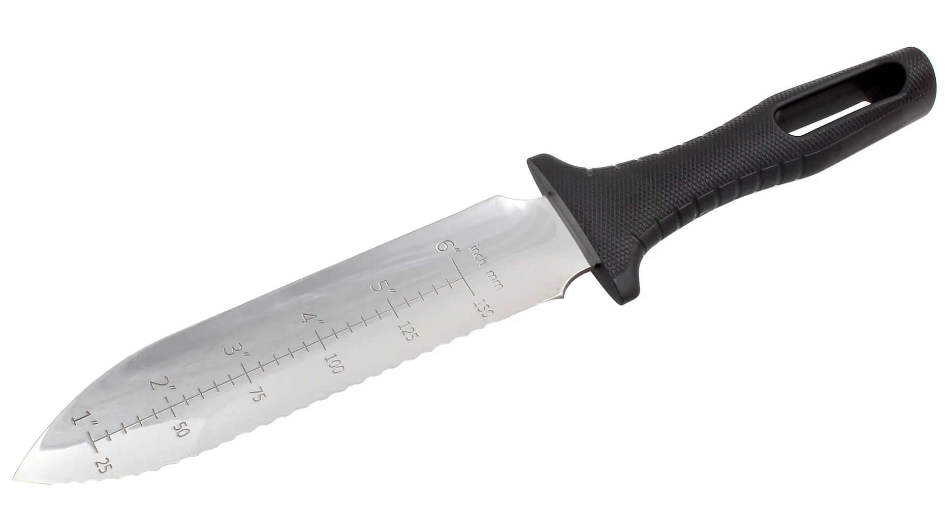 Coltello giapponese per piantare HORI HORI con lama in acciaio inox e manico in plastica morbida NISAKU Coltello giapponese per piantare HORI HORI con lama in acciaio inox e manico in plastica morbida NISAKU