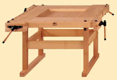 Banco di lavoro Mod. 67 piastra 1300 x 1300 x 90 mm 4 posti di lavoro ANKE