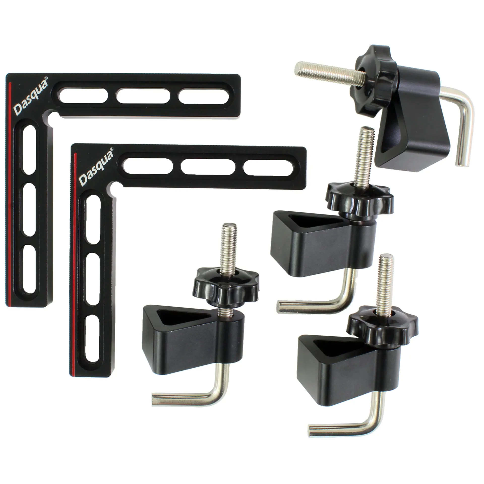 Set di staffe di serraggio di precisione multifunzionali ❘ BLACK-RED Plus ❘ DASQUA