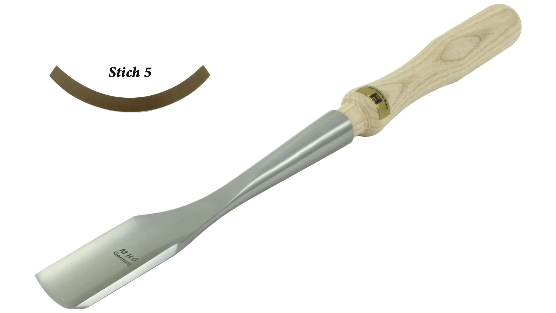 Sgorbia a tagliente esterno MHG larghezza lama 50 mm curvatura 5 480 mm