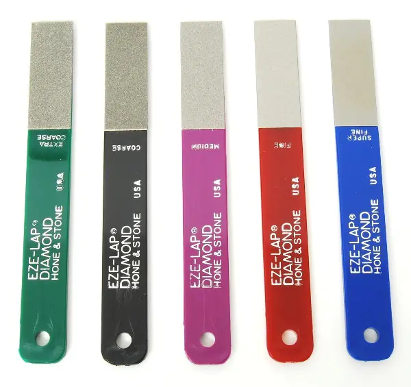 Set di 5 affilatoi diamantati Super Fine/Fine/Medio/Grossa/extra Grossa superficie di affilatura 51 x 19 mm EZE-LAP