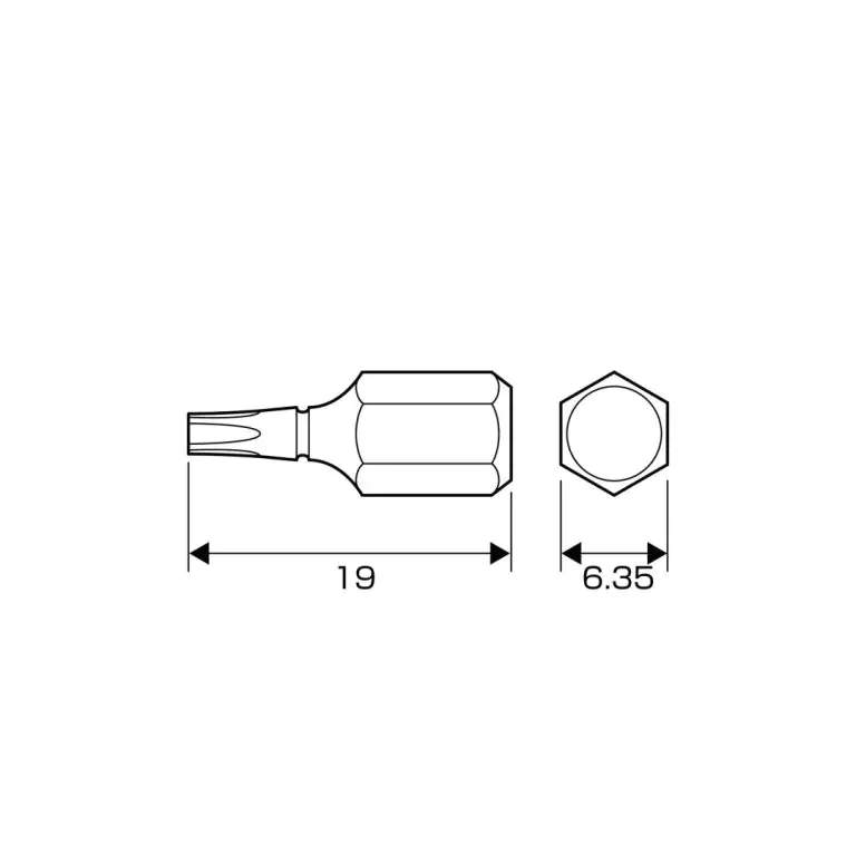 Torx 15 Bit Length 19 mm ANEX