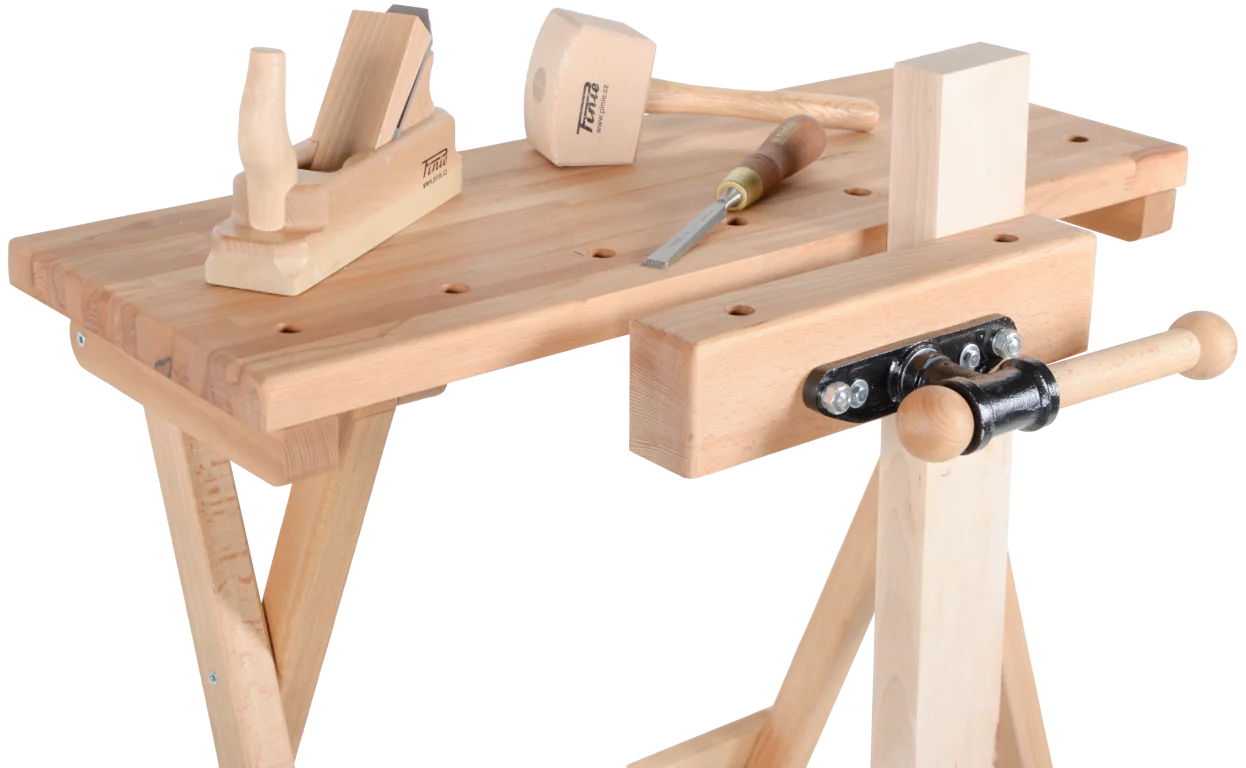 Banco da falegname mobile con morsa anteriore 800 x 460 mm PINIE