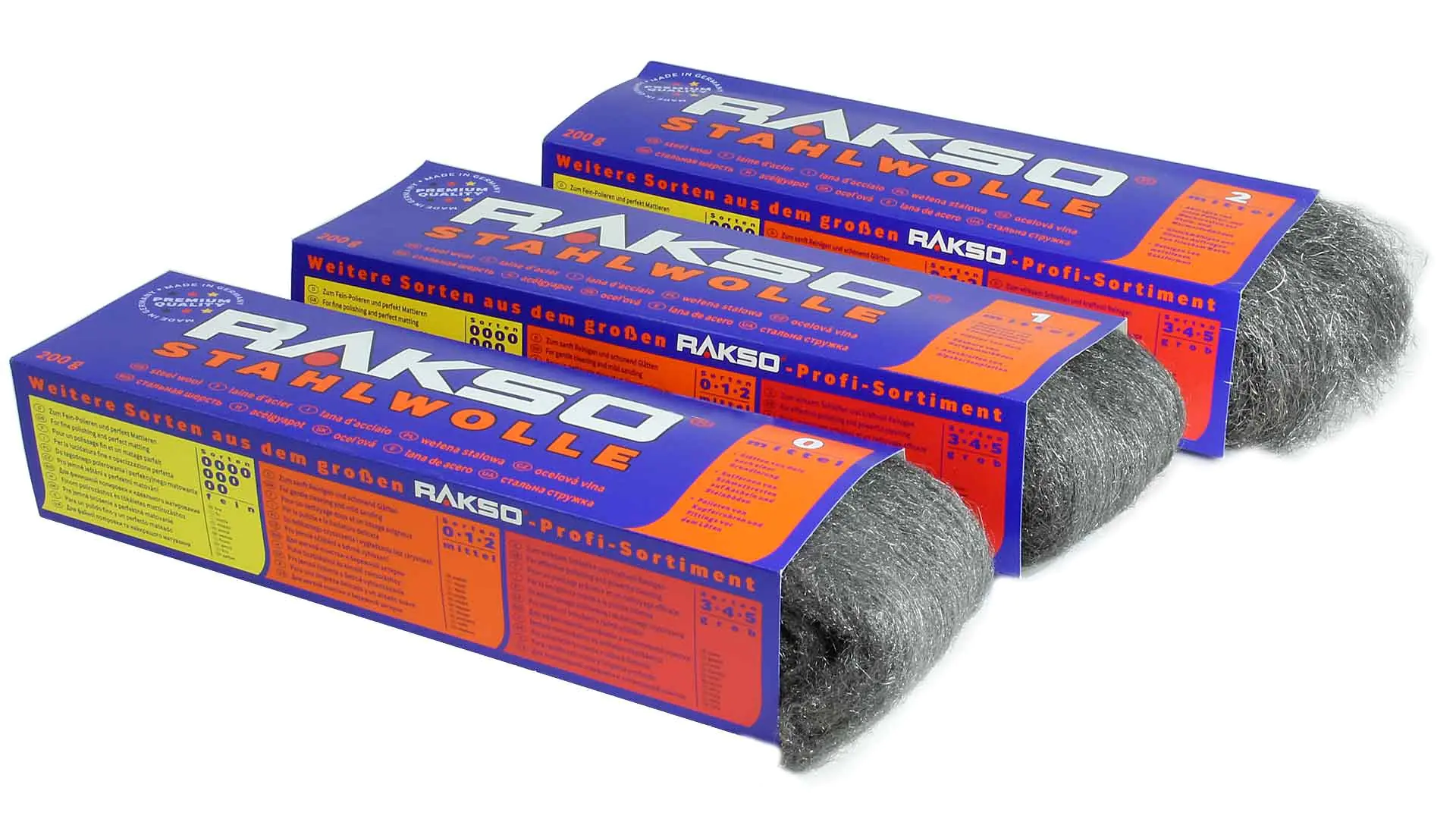 Lana d'acciaio media 200g RAKSO