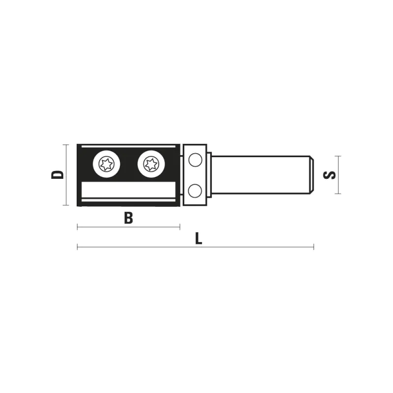 Frese con coltellini HW per refilare cuscinetto superiore D=19mm B=30mm L=70mm Z=2 S=8mm KLEIN Frese con coltellini HW per refilare cuscinetto superiore D=19mm B=30mm L=70mm Z=2 S=8mm KLEIN