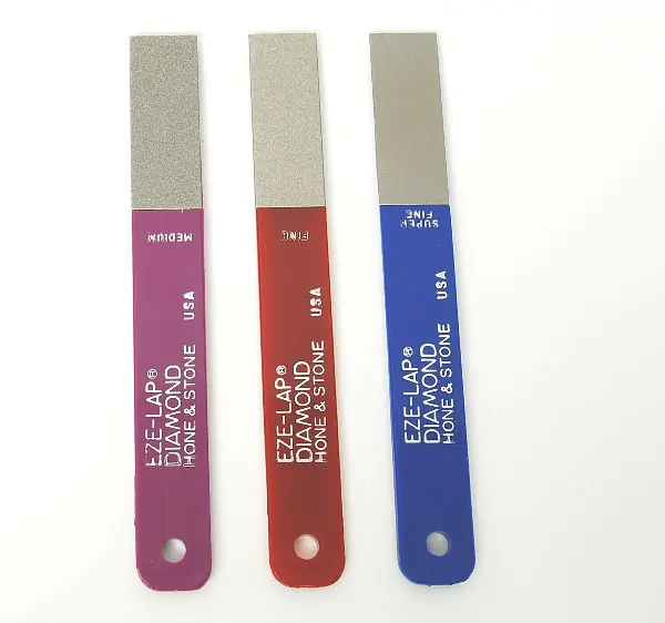 Set di 3 affilatoi diamantati Super Fine/Fine/Medio superficie di affilatura 51 x 19 mm EZE-LAP