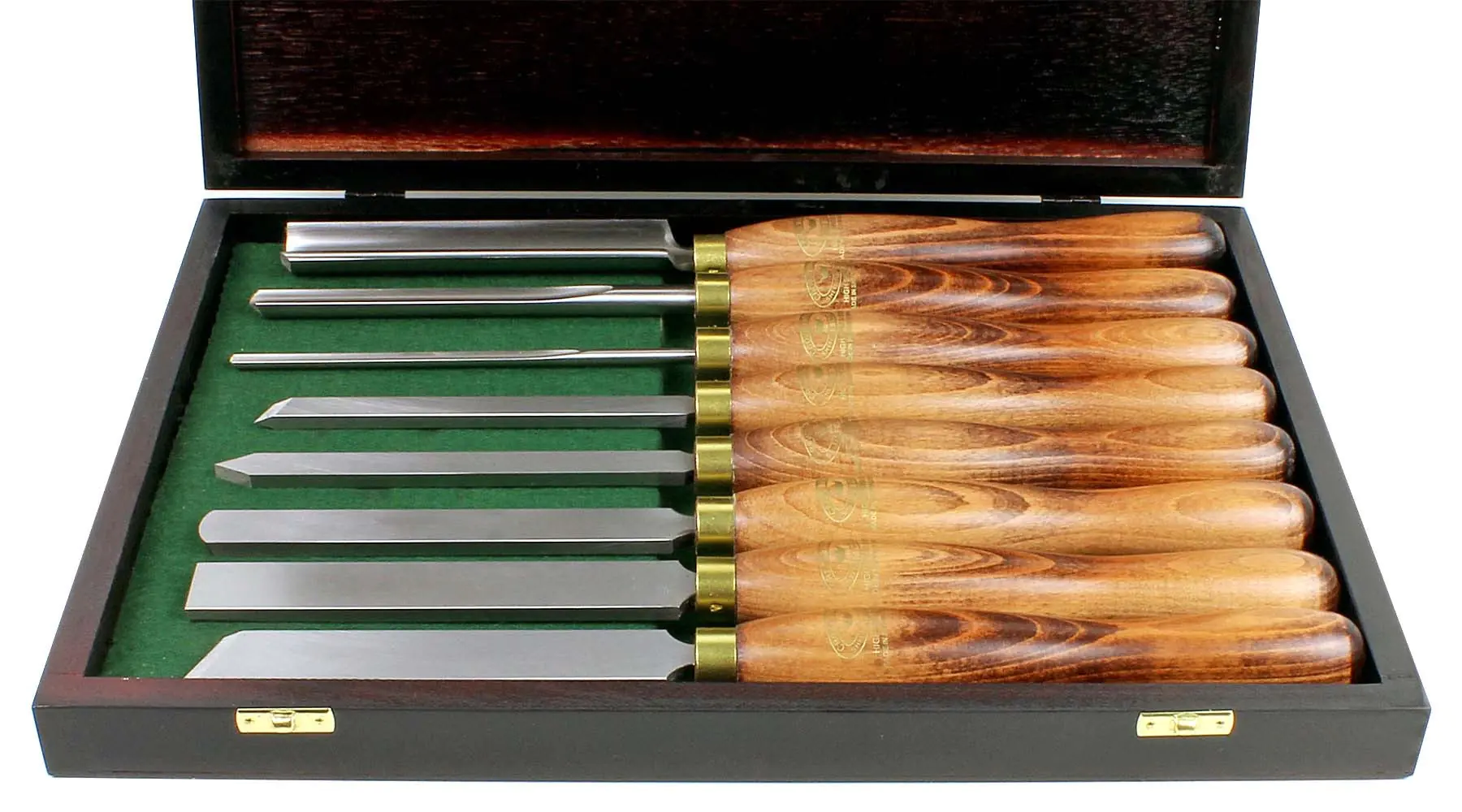 Set di 8 sgorbie in cassetto di legno CROWN