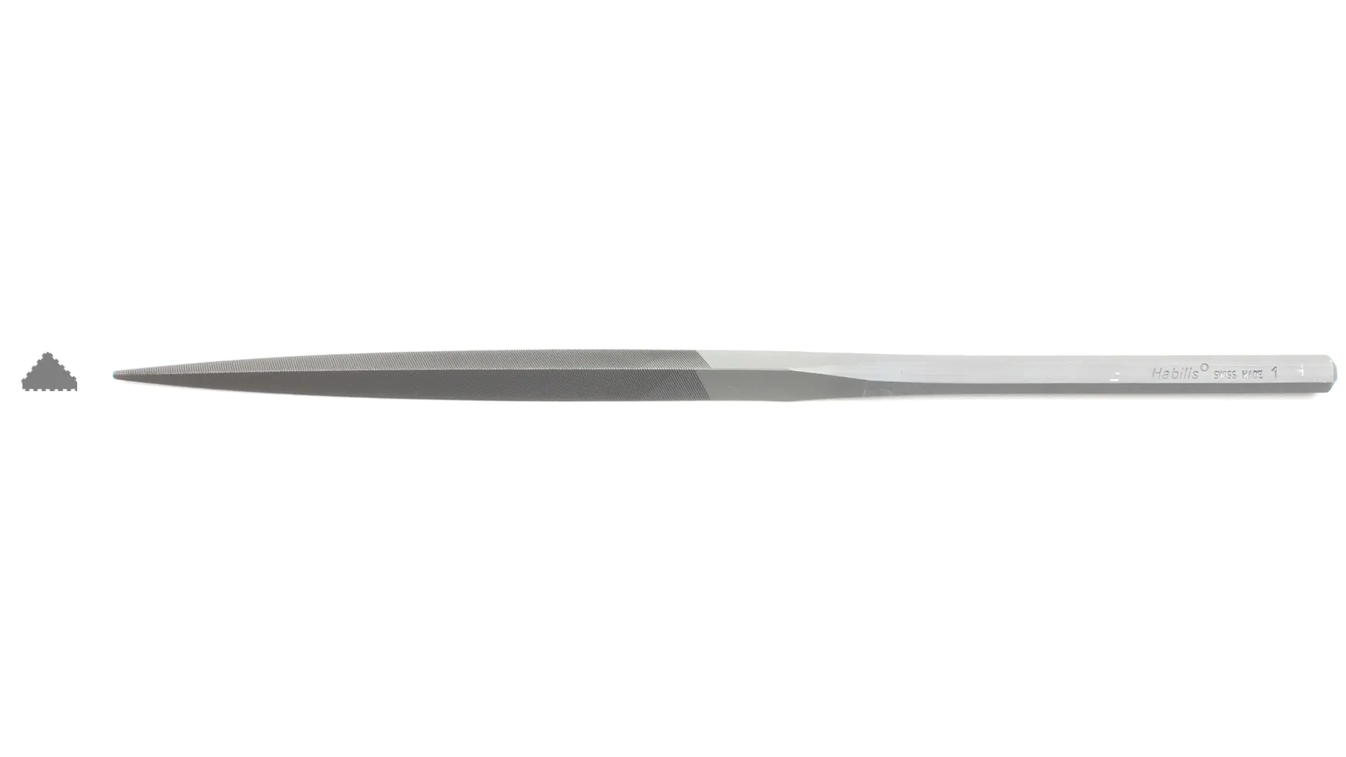 HABILIS lima di precisione triangolare taglio svizzero 1 215x9x9,4 mm