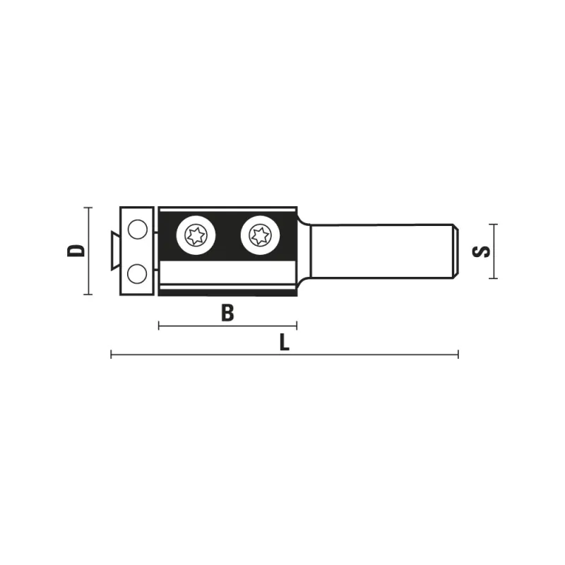 Frese con coltellini HW per refilare cuscinetto inferiore D=19mm B=50mm L=100mm Z=2 S=12mm KLEIN Frese con coltellini HW per refilare cuscinetto inferiore D=19mm B=50mm L=100mm Z=2 S=12mm KLEIN