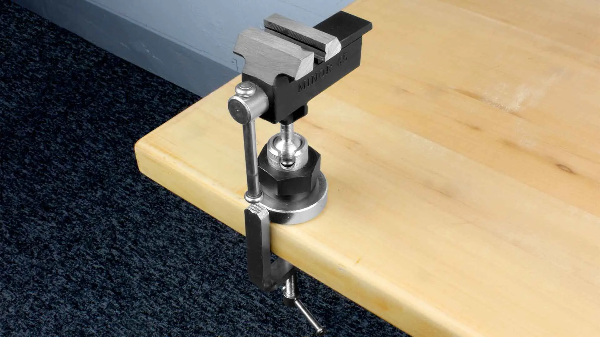 Morsa mini Minor 45KUS relogabile in 3 assi con fissaggio di serraggio