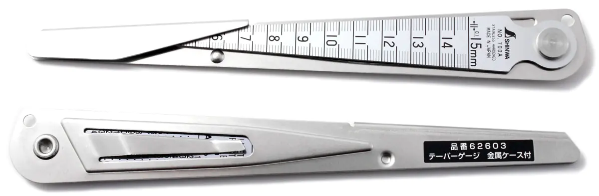 Calibro ad ago con supporto in metallo e fermaglio SHINWA