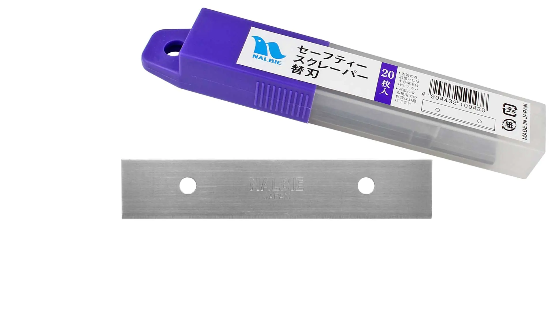 Set di 20 lame di ricambio 89 mm per il raschietto di sicurezza NALBIE