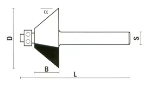 Fresa per smussatura con anello di guida
