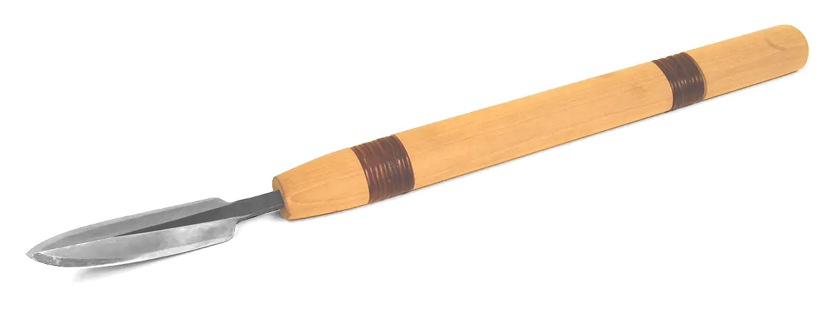 Yarri Kanna grande per uso a due mani - Lama in uno speciale acciaio blu 105 x 24 mm lunghezza totale 495 mm  TASAI