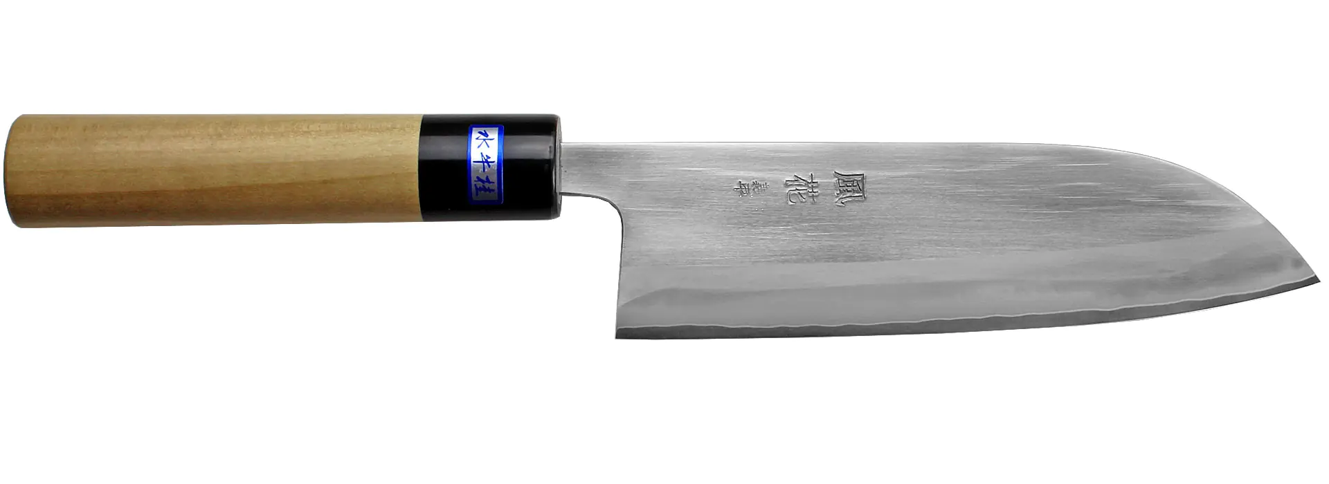 KAZAHANA Santoku Hocho 165 mm - Coltello giapponese in acciaio di metallurgia delle polveri con manico in legno di magnolia GIHEI