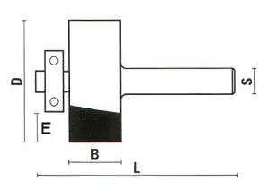 Fresa per scanalature con 4 anelli di guida