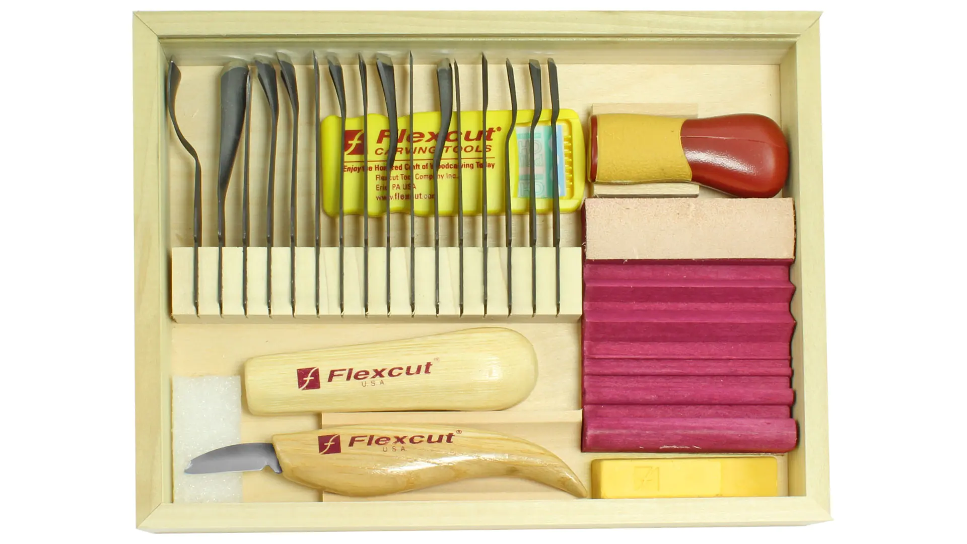 Set da 21 pezzi Deluxe Starter Set in scatola in legno FLEXCUT