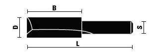 Frese a taglienti dritti per canali TCT D=11mm B=19mm L=51mm Z=2 S=8mm KLEIN Frese a taglienti dritti per canali TCT D=11mm B=19mm L=51mm Z=2 S=8mm KLEIN