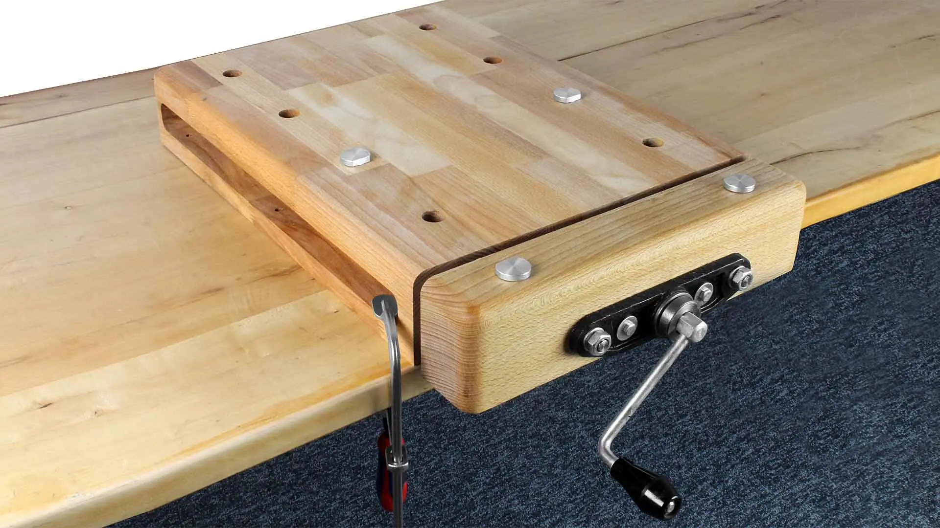 Mini postazione di lavoro PINIE con manovella, Lunghezza totale: 640 mm PINIE