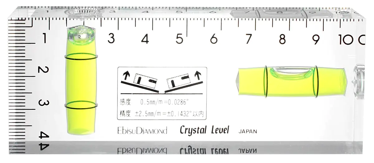 Livella in acrilico 100x15x40 mm Livella in acrilico 100x15x40 mm