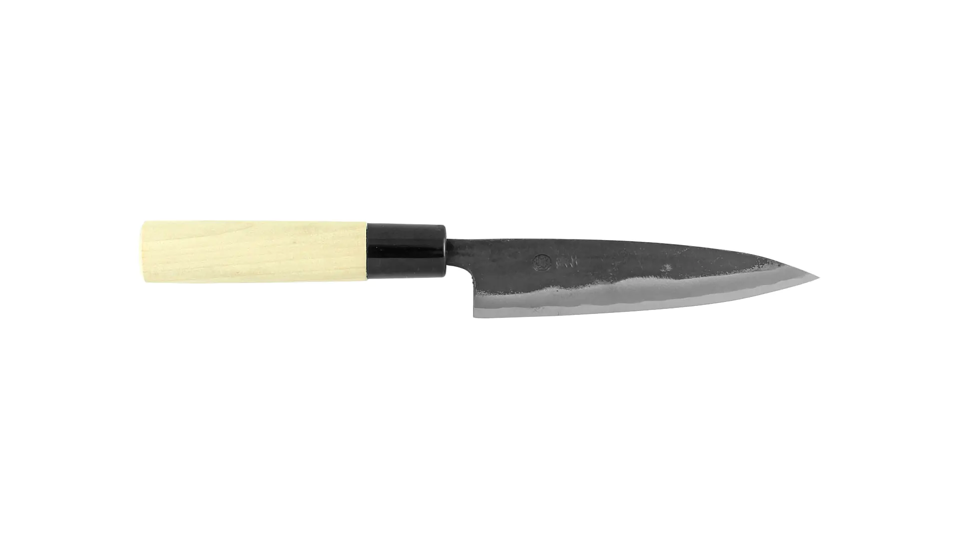 Koyanagi - Coltello giapponese nero multiuso in acciaio bianco lama 135 mm Sontoku
