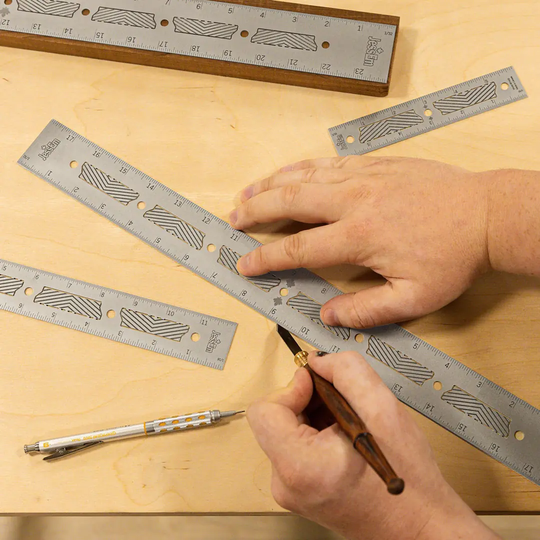 Righello di precisione in acciaio inox Flex Grip | JessEm