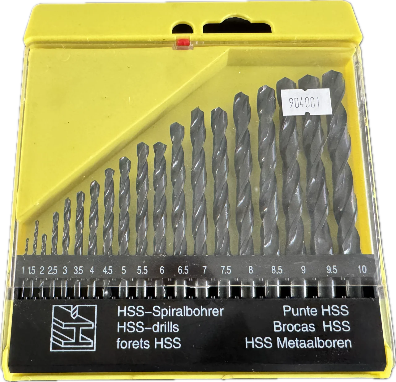 Set punte elicoidali HSS 1,0 - 10,0 mm con incremento di 0,5 mm LOEHER-LB2 840/01 punte rullate - in custodia di plastica