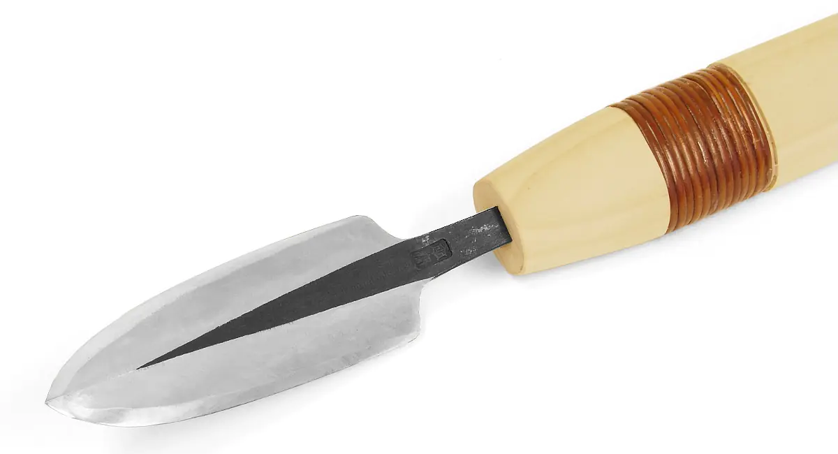 Yari-Ganna grande per uso a due mani - lama in uno speciale acciaio blu 90 x 32mm lunghezza totale 745 mm TASAI