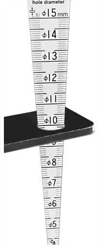 Taper Gage for Clearance Hole Diameter Length  1 - 15 mm SHINWA Taper Gage for Clearance Hole Diameter Length  1 - 15 mm SHINWA