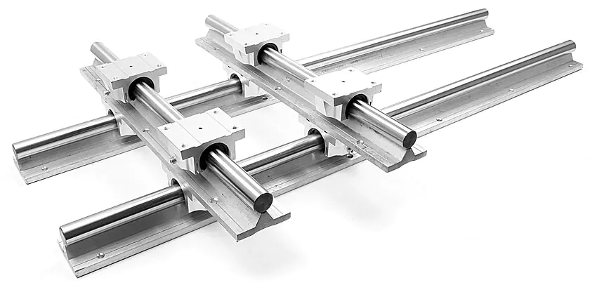 Set consisting of 2 Linear Guides 400mm - 2 Linear Guides 800mm - 8 Linear Bearings