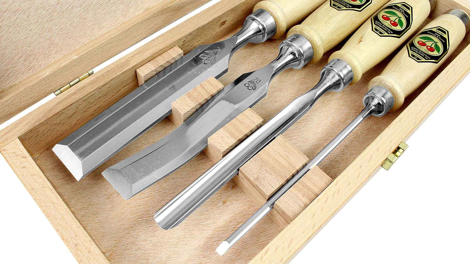 Set di scalpelli risolvi problemi 4 mm + 26 mm dritto 20 mm rinviato 12 mm cavo DUE CILIEGIE