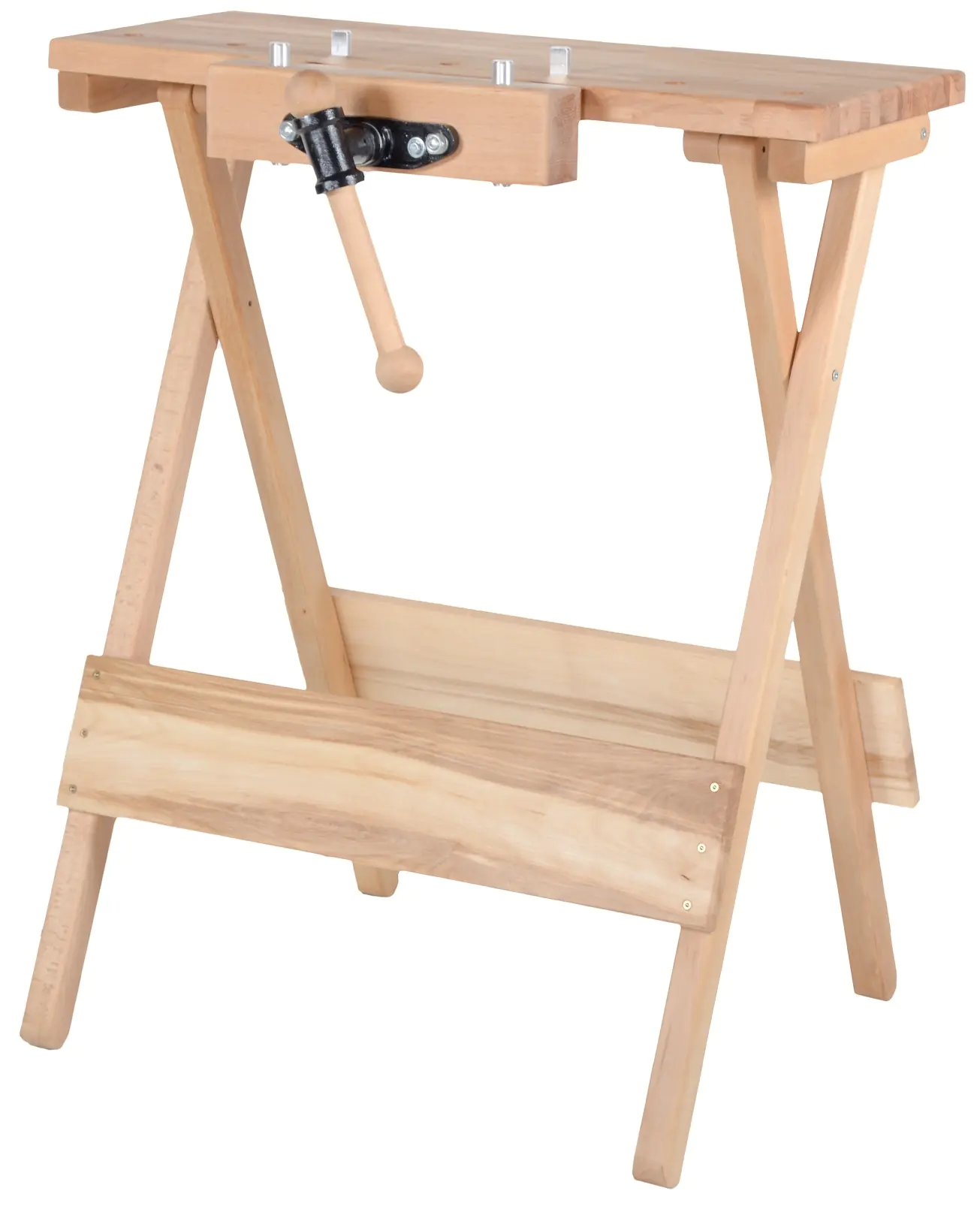 Banco da falegname mobile con morsa anteriore PINIE