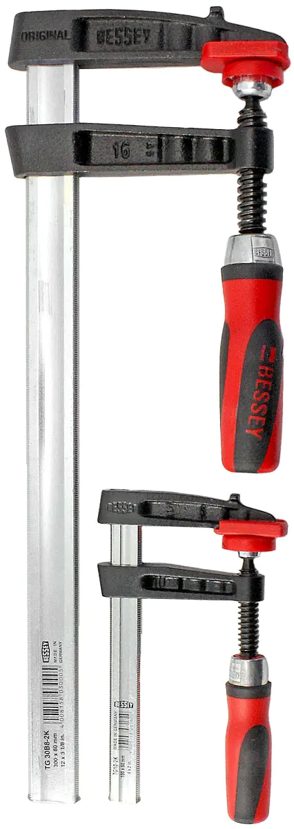 TG10-2K Strettoio a vite in ghisa malleabile apertura 100 mm profondità 50 mm maniglia in bimateriale plastico BESSEY