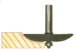 Frese con profilo orizzontale per antine con cuscinetto a sfera TCT D=86mm B=13mm L=61mm R=40mm S=12mm MAX RPM 16000/min KLEIN
