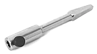 Inserimento per mandrino con 1/4 inch (6,35 mm) esagonale con una vite e foro-quadro conico