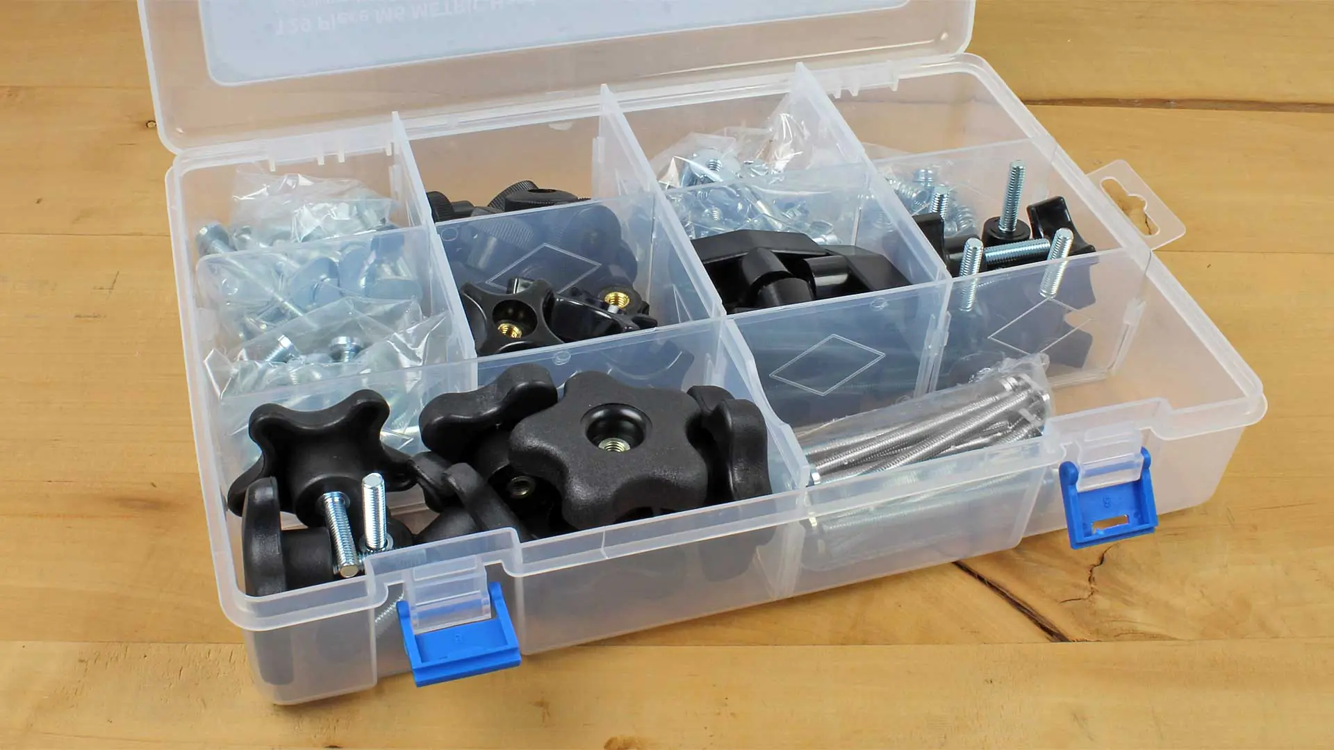 129 Piece Set of star knobs and T-bolts for JUUMA T-Tracks 129 Piece Set of star knobs and T-bolts for JUUMA T-Tracks