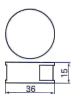 Bolla rotonda diametro=36mm altezza=15mm Bolla rotonda diametro=36mm altezza=15mm