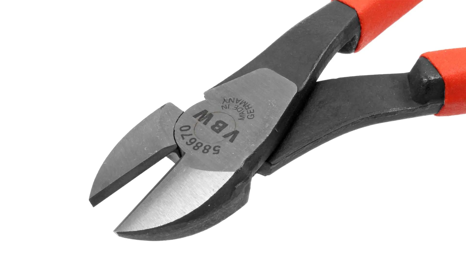 Tronchese a tagliente laterale pesante angolazione testa 12 gradi con manico rivestito di plastica lunghezza totale 200 mm VBW Tronchese a tagliente laterale pesante angolazione testa 12 gradi con manico rivestito di plastica lunghezza totale 200 mm VBW