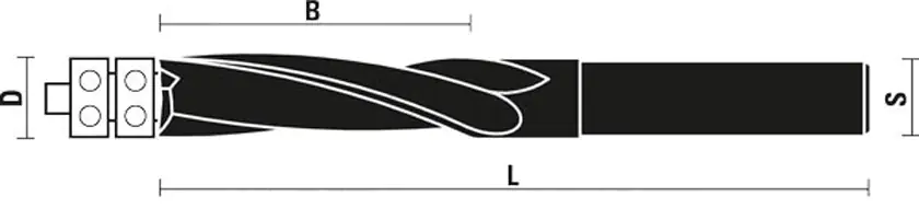 Fresa per rifilare HW Integrale Elica Destra VHM D=12.7mm B=51mm L=125mm S=12mm Z=2 KLEIN