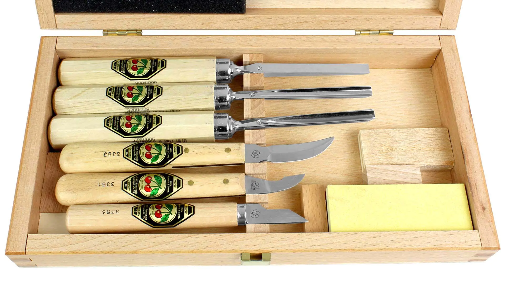 Set di 7 pezzi da intaglio DUE CILIEGE Set di 7 pezzi da intaglio DUE CILIEGE