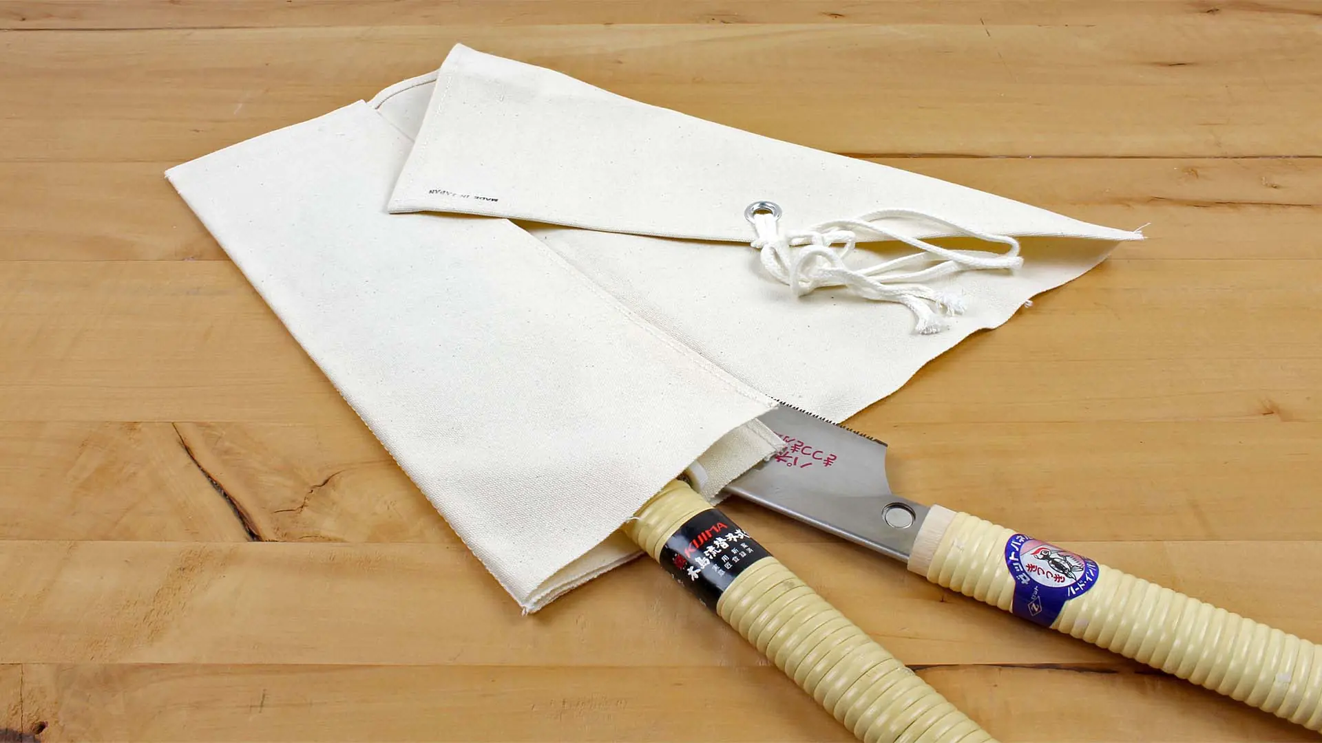 Borsa in tela non tinta per seghe giapponesi
