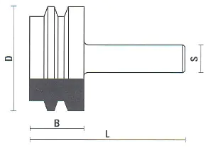Fresa per giunzioni parallele TCT D=47mm B=28mm L=66mm S=12mm KLEIN
