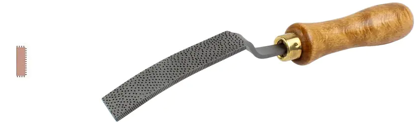 Raspa a collo piegato curva LT 210 mm taglio 10 LIOGIER