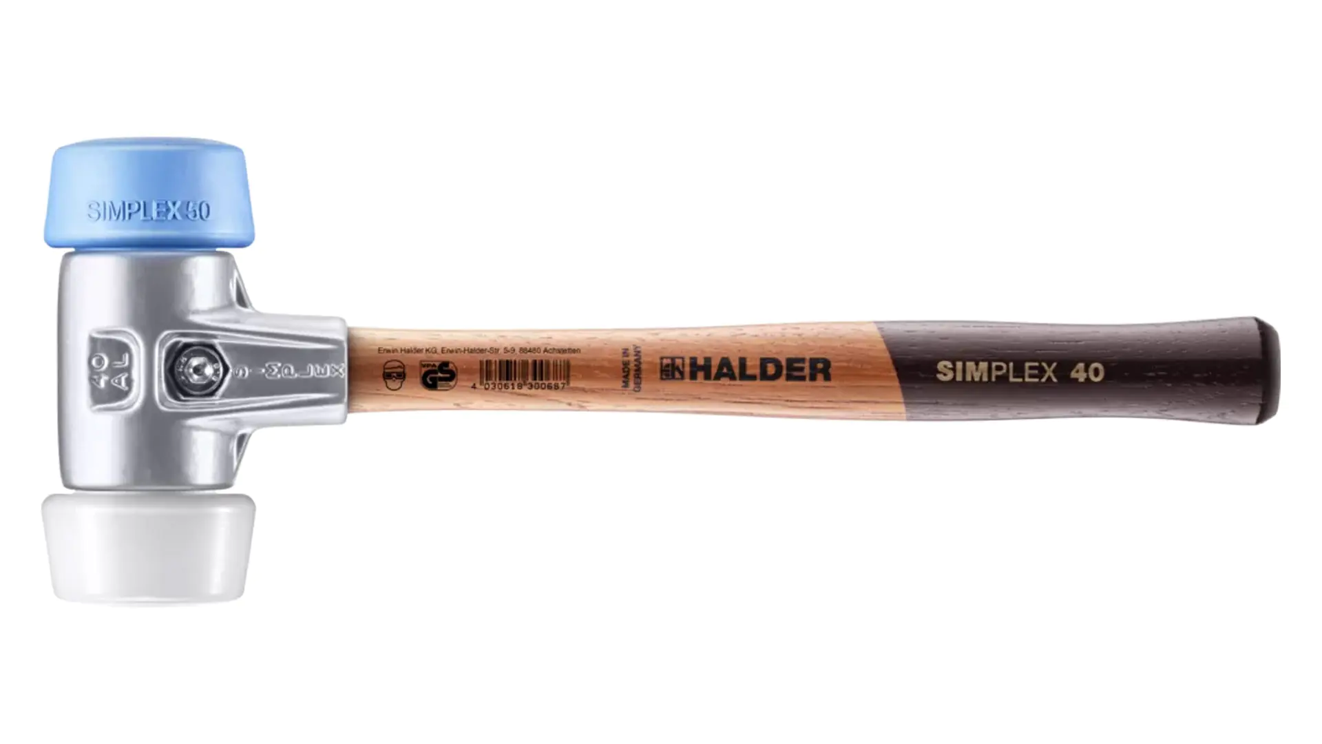 SIMPLEX Mazzuola con sede in alluminio e manico in legno HALDER